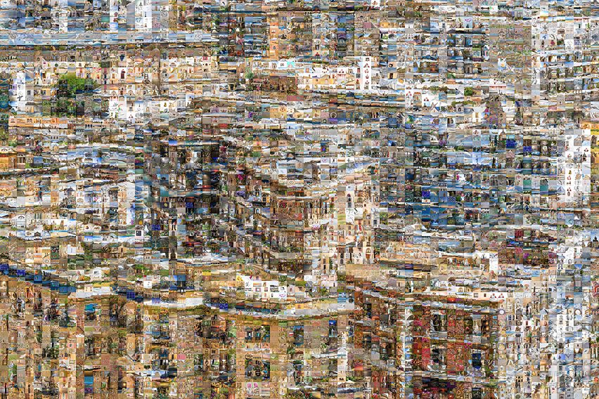 Naples photomosaic capturing vibrant culture historic streets architectural soul with urban exploration cityscape centro storico